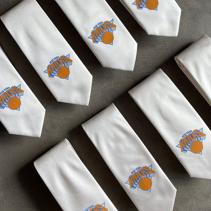 Cravatta New York Knicks in Seta Bianca