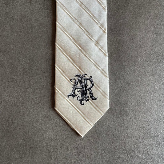 Vintage Tie "AR" Chrome